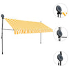 vidaXL Toldo Retráctil Manual con LED 100 cm Blanco y Naranja - Image 8 of 24