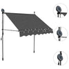 vidaXL Manual Retractable Awning with LED 100 cm Anthracite - Image 15 of 50