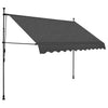 vidaXL Manual Retractable Awning with LED, Steel, 200 cm, Anthracite - Image 4 of 31