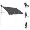 vidaXL Retractable Awning with LED Lights, 150 cm, Anthracite - Image 4 of 18