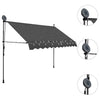 vidaXL Manual Retractable Awning with LED 100 cm Anthracite - Image 10 of 50