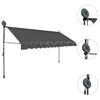 vidaXL Manual Retractable Awning with LED 100 cm Anthracite - Image 16 of 50