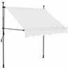 vidaXL Retractable Awning with LED in Steel 100 x 120 cm Cream - Image 1 of 42