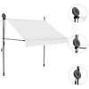 vidaXL Toldo Retráctil Manual Poliéster Acero 150 cm Crema - Image 7 of 33