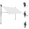 vidaXL Tenda da Sole Retrattile Manuale con LED 300 cm Crema - Image 2 of 6
