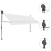 vidaXL Retractable Awning with LED in Steel 100 x 120 cm Cream - Image 8 of 42