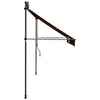 vidaXL Manual Retractable Awning, 100 cm Width, Orange and Brown - Image 25 of 49