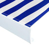 vidaXL Cubierta para toldo de poliéster 450x300 cm Azul y blanco - Image 2 of 2