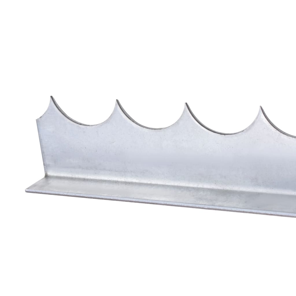 vidaXL Spuntoni da Parete Anti-Intrusione in Acciaio Zincato, Set da 4 pz (1 m) - Image 2 of 2