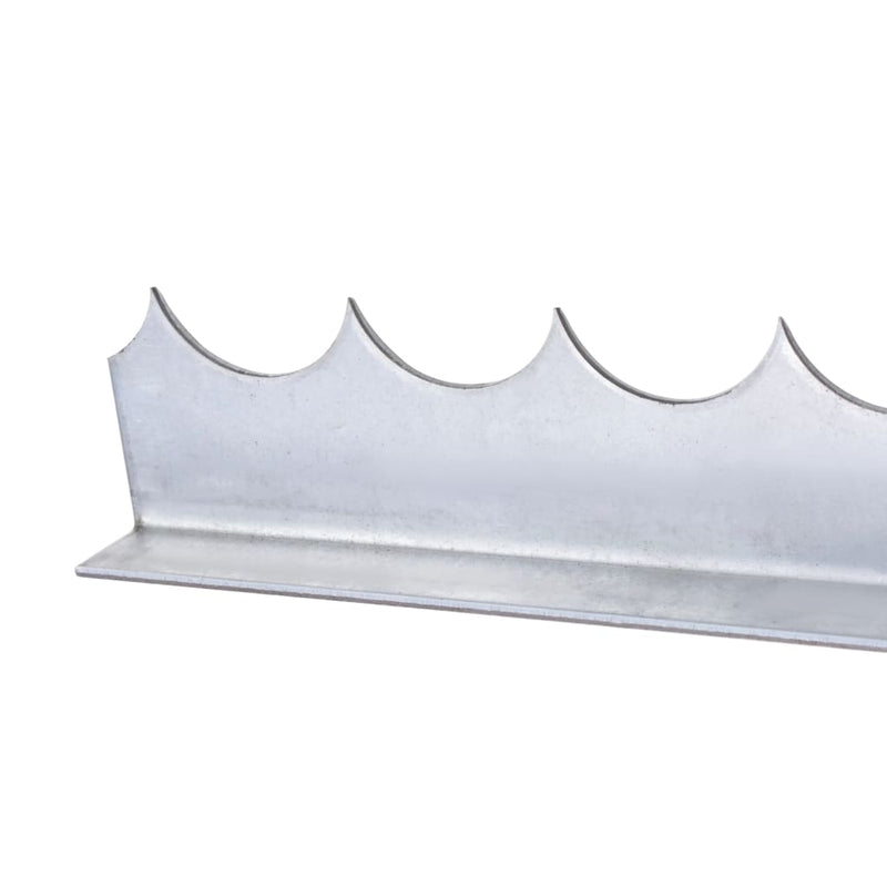 vidaXL Spuntoni da Parete Anti-Intrusione in Acciaio Zincato, Set da 4 pz (1 m) - Image 2 of 2