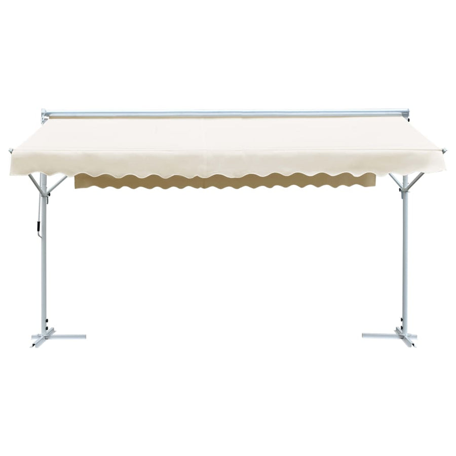 Tenda Parasole con Piedistallo Acciaio/Poliestere 500x300x300 cm Crema - immagine 1 | SolPatio