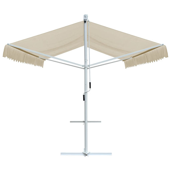 Tenda Parasole con Piedistallo Acciaio/Poliestere 500x300x300 cm Crema - immagine 2 | SolPatio