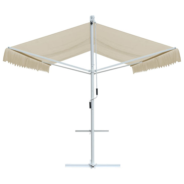 Tenda Parasole con Piedistallo Poliestere Acciaio 600x300 cm Crema - immagine 2 | SolPatio