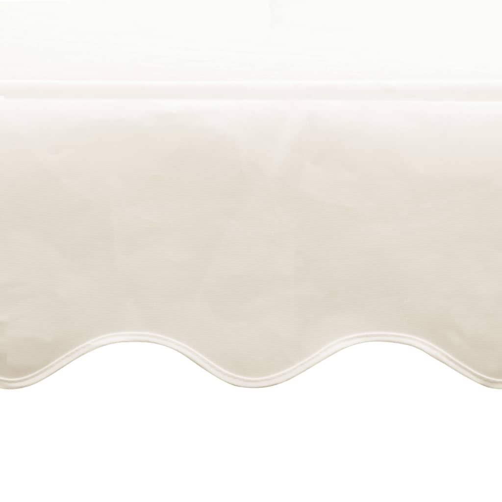 Toldo parasol vidaXL con pedestal, poliéster y acero, 600x300 cm, crema - Image 4 of 8