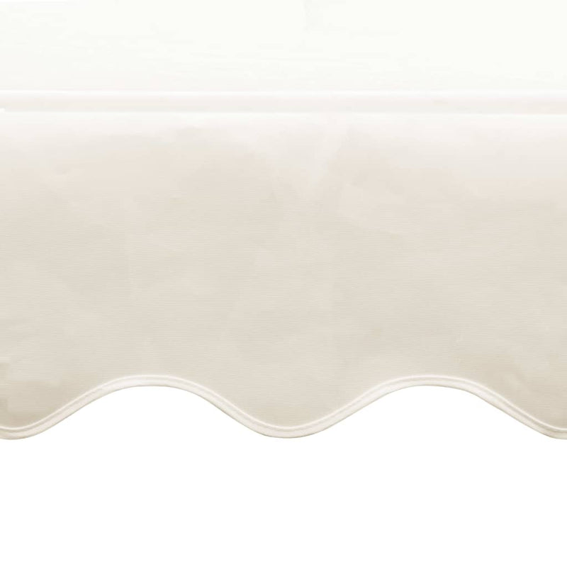 Toldo parasol vidaXL con pedestal, poliéster y acero, 600x300 cm, crema - Image 4 of 8