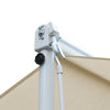 Toldo parasol vidaXL con pedestal, poliéster y acero, 600x300 cm, crema - Image 6 of 8