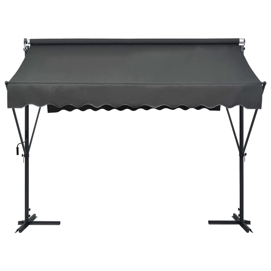 Tenda Parasole con Piedistallo in Acciaio 300x300x300 cm Antracite - immagine 1 | SolPatio