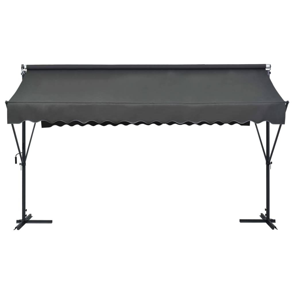 vidaXL Freestanding Steel Parasol Awning 400x300x300 cm Anthracite - Image 2 of 6