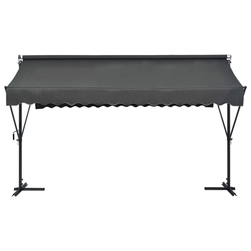 vidaXL Freestanding Steel Parasol Awning 400x300x300 cm Anthracite - Image 2 of 6