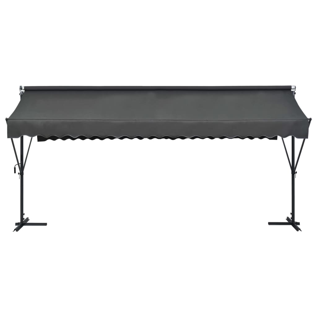 vidaXL Tenda Parasole con Piedistallo 500x300 cm Antracite - Image 3 of 12