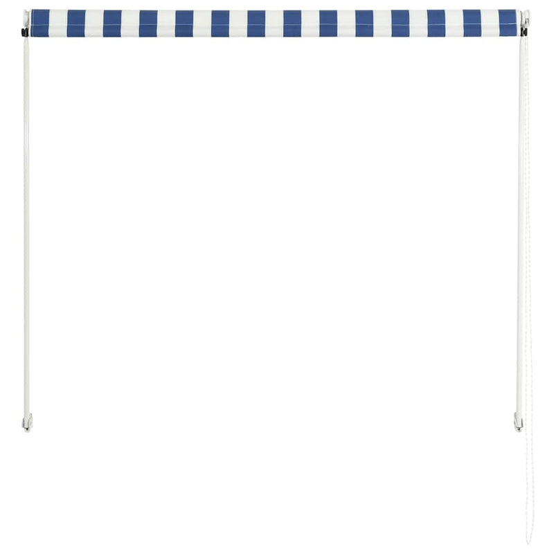 vidaXL Tenda da Sole Retrattile 100x150 cm Blu e Bianco - Image 4 of 7