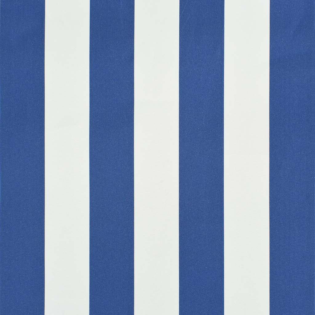 Toldo Retráctil vidaXL de Acero y Poliéster 150x150 cm Azul y Blanco - Image 28 of 31