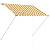 vidaXL Retractable Awning Polyester 150x150 cm Yellow and White - Image 7 of 26