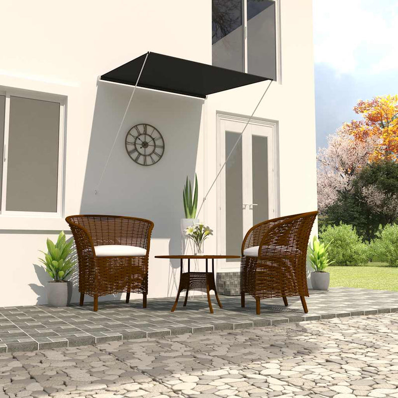 Tenda da Sole Retrattile con Telaio in Acciaio 250x150 cm Antracite - immagine 4 | SolPatio - Image 4 of 28