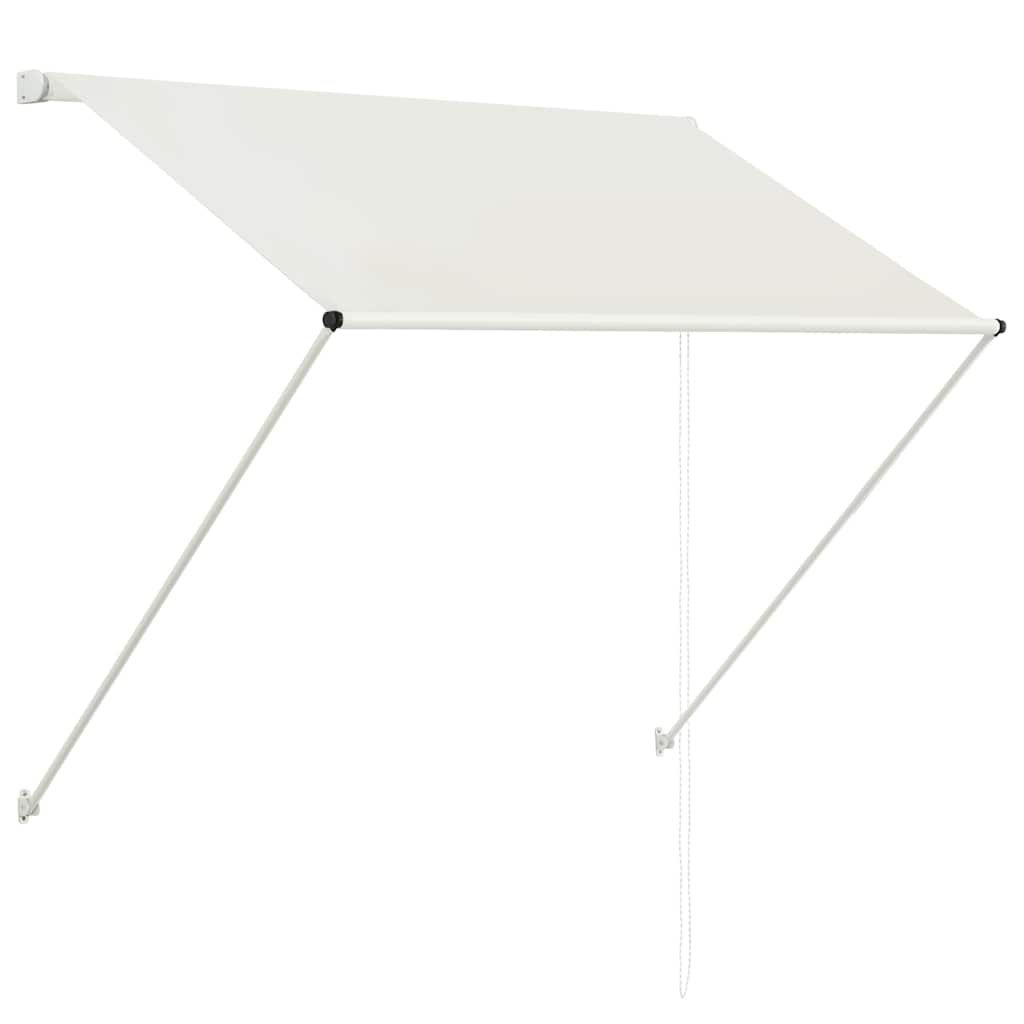 vidaXL Retractable Awning Steel and Polyester 150x150 cm Cream - Image 5 of 28