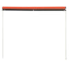 vidaXL Retractable Steel Awning, 100x150 cm, Orange and Brown - Image 3 of 7