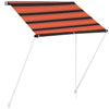 vidaXL Retractable Awning, PA Coated Polyester, 200x150 cm, Orange and Brown - Image 10 of 35