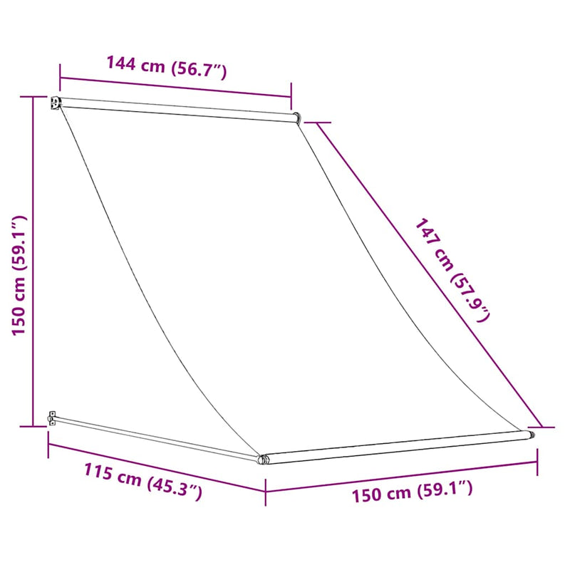 vidaXL Toldo Retráctil Manual 150 cm Naranja y Marrón - Image 32 of 42