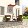 vidaXL Retractable Awning, PA Coated Polyester, 200x150 cm, Orange and Brown - Image 4 of 35