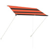 vidaXL Retractable Awning, PA Coated Polyester, 200x150 cm, Orange and Brown - Image 7 of 35