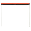vidaXL Retractable Awning, PA Coated Polyester, 200x150 cm, Orange and Brown - Image 15 of 35