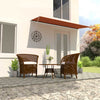vidaXL Retractable Awning, PA Coated Polyester, 200x150 cm, Orange and Brown - Image 5 of 35