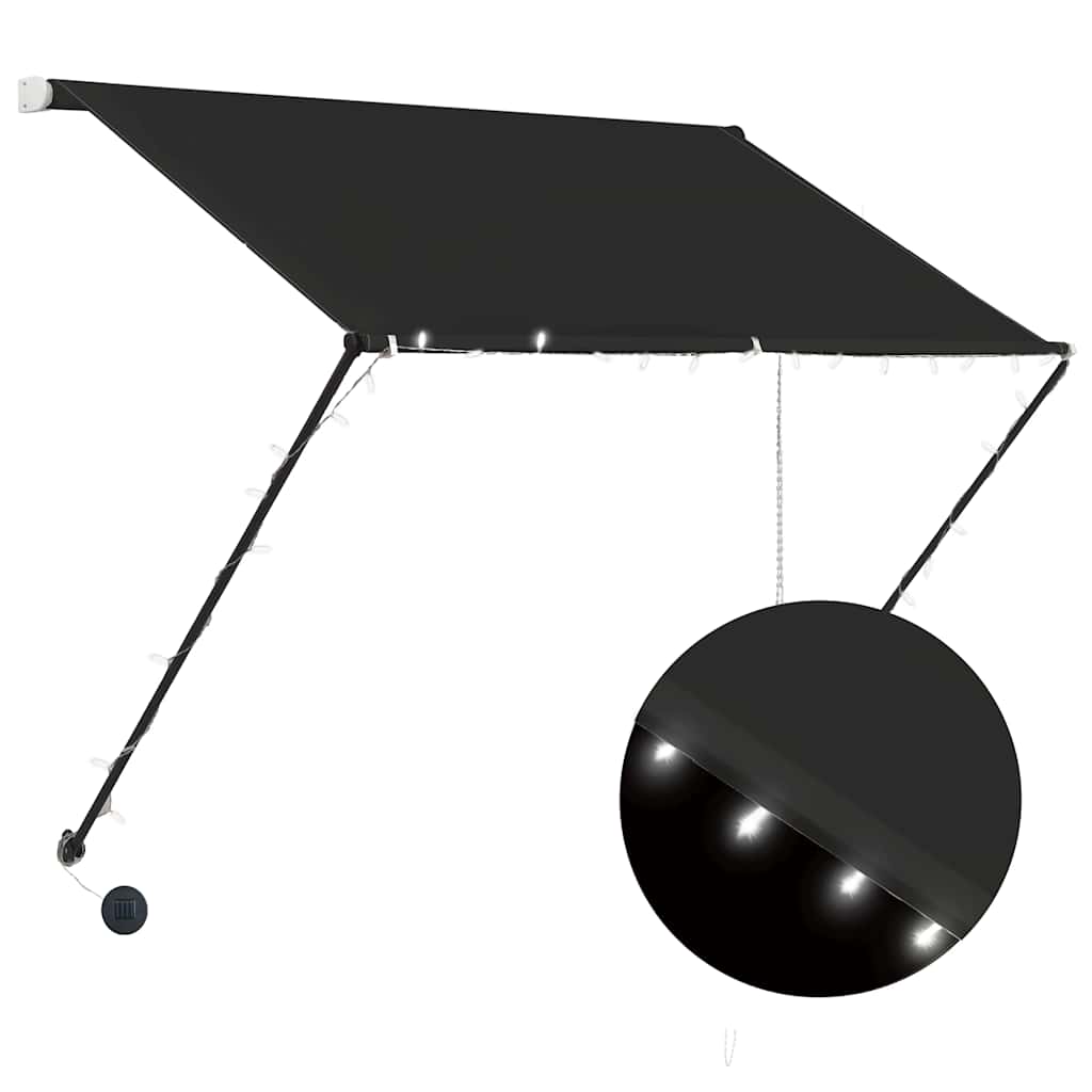 vidaXL Retractable Steel Awning 150x150 cm Anthracite - Image 9 of 36