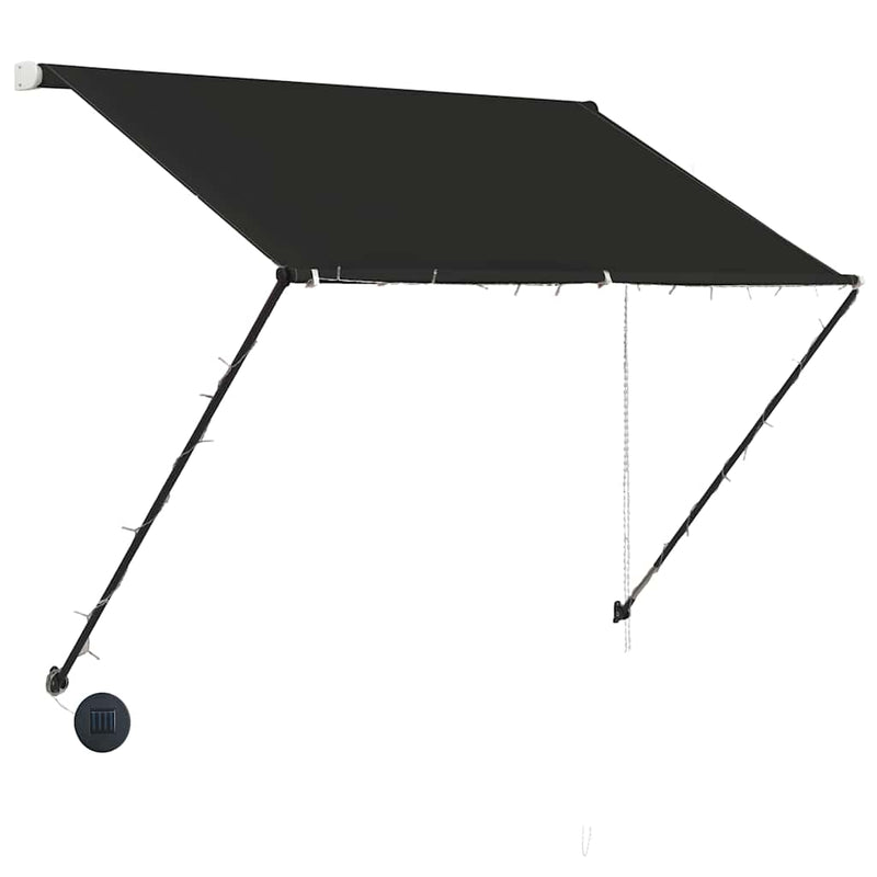 vidaXL Retractable Steel Awning 150x150 cm Anthracite - Image 15 of 36