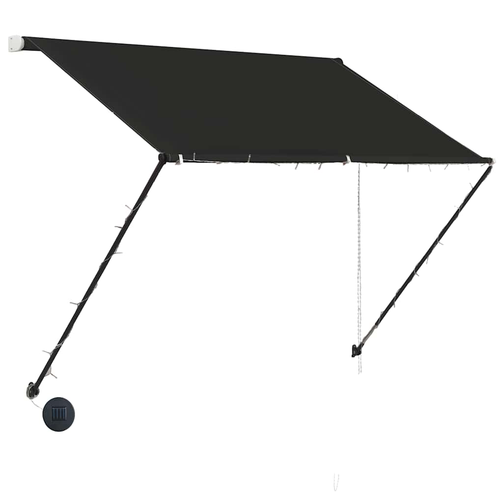 vidaXL Tenda da Sole Retrattile con LED 150x150 cm Antracite - Image 3 of 8