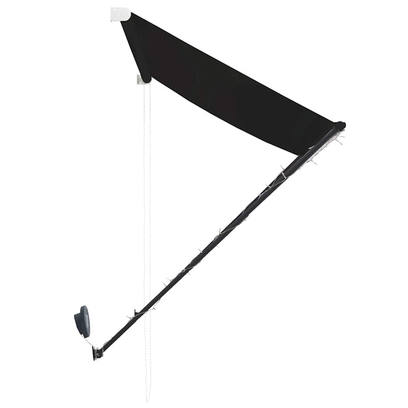 vidaXL Retractable Steel Awning 150x150 cm Anthracite - Image 22 of 36