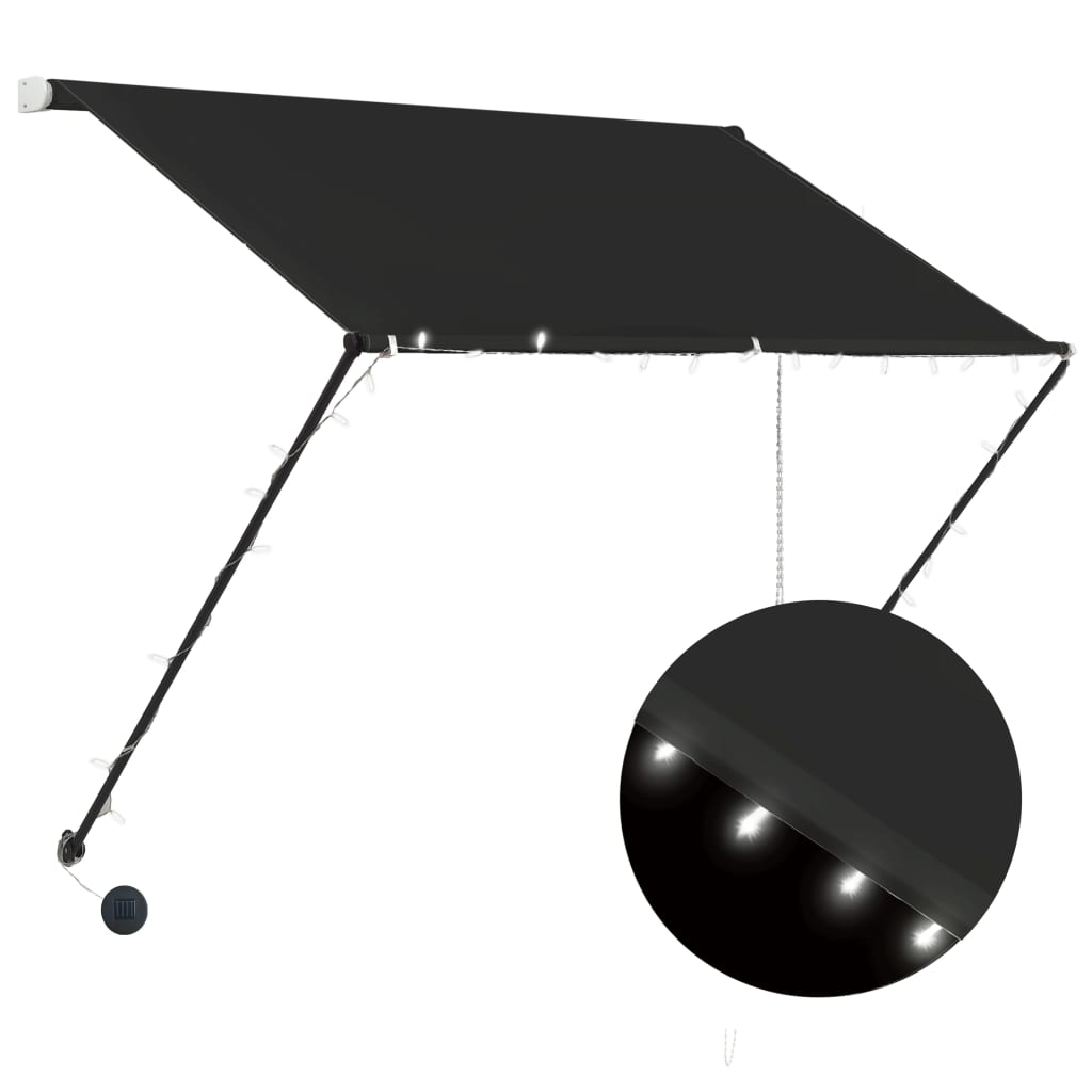 vidaXL Toldo Retráctil con LED 300x150 cm Antracita - Image 7 of 39