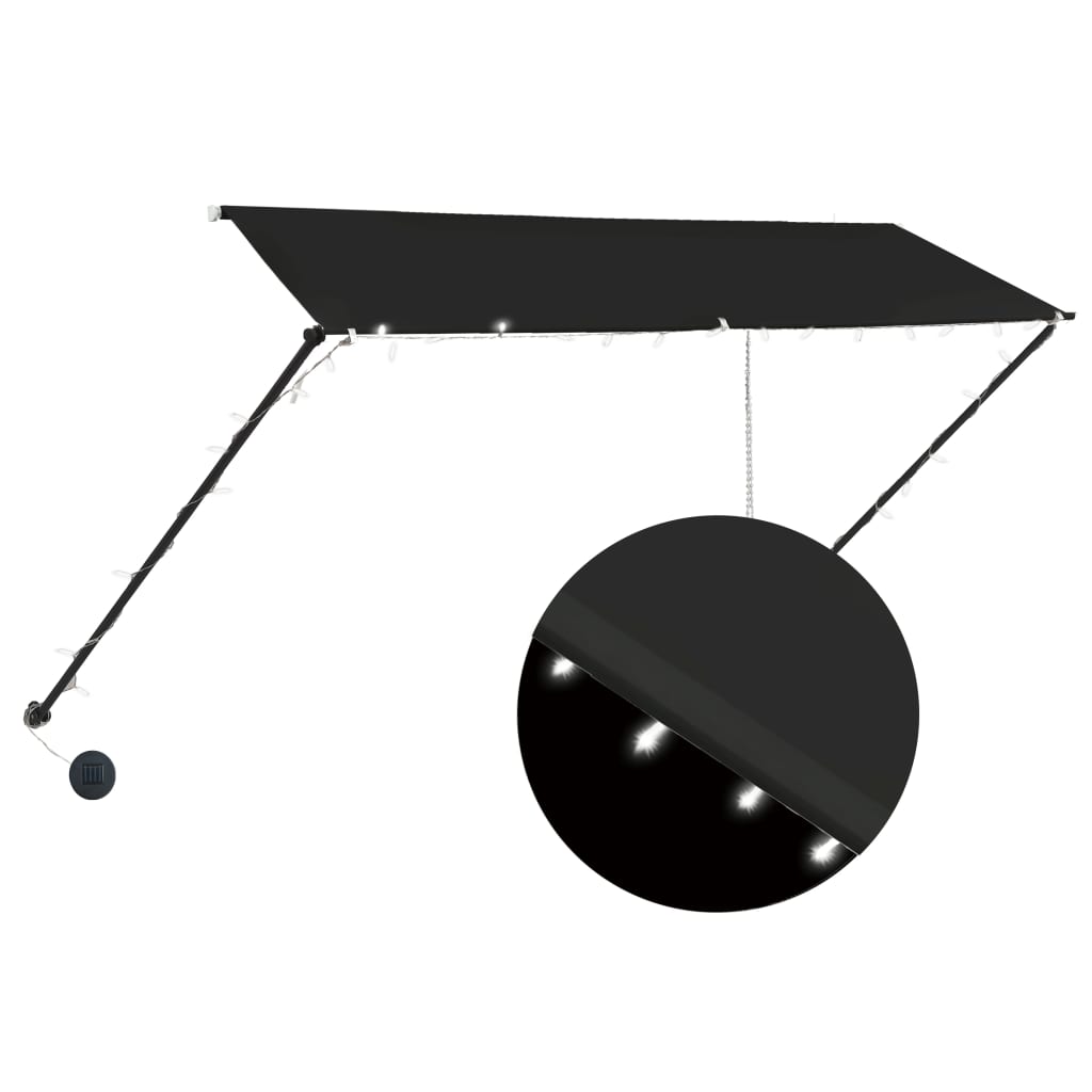vidaXL Toldo Retráctil con LED 300x150 cm Antracita - Image 8 of 39