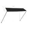 Tenda da Sole Retrattile con LED in Acciaio e Poliestere 350×150 cm Antracite - Image 8 of 8