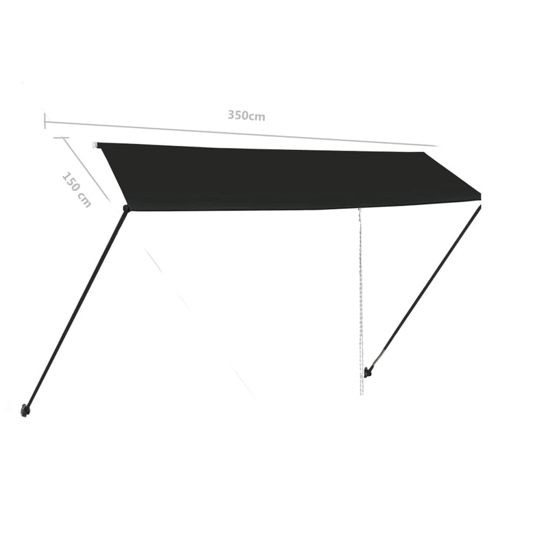 vidaXL Toldo Retráctil con LED 300x150 cm Antracita - Image 36 of 39