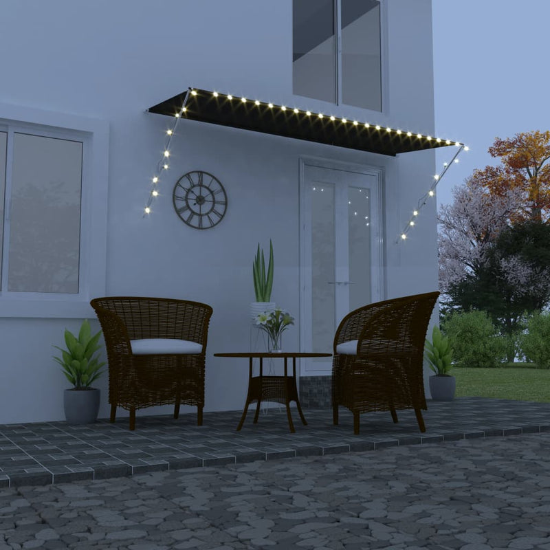 vidaXL Tenda da Sole Retrattile con LED 350x150 cm Antracite - Image 1 of 8