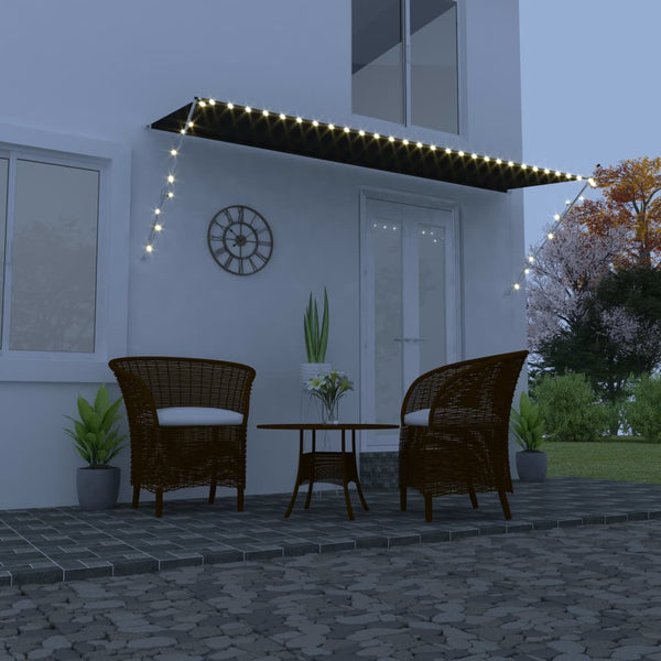 Tenda da Sole Retrattile con LED 300x150 cm Antracite - immagine 2 | SolPatio
