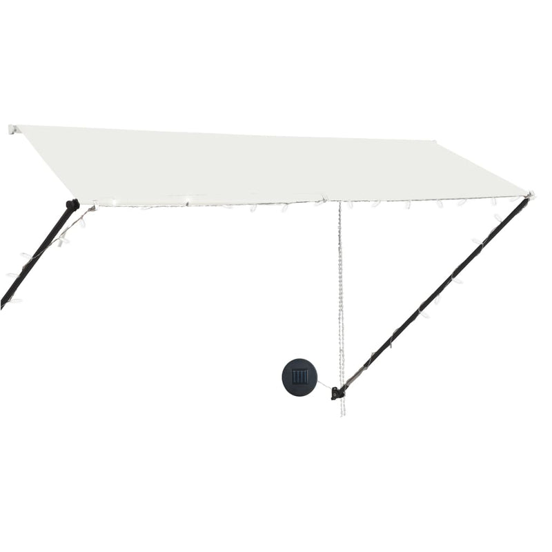 vidaXL Toldo Retráctil con LED y Revestimiento de PA 300x150 cm Crema - Image 3 of 8