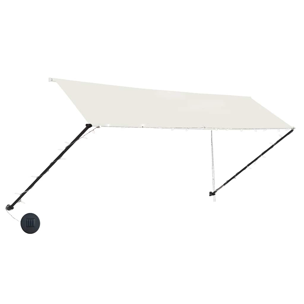 vidaXL Toldo Retráctil con LED y Revestimiento de PA, 350x150 cm, Crema - Image 5 of 15