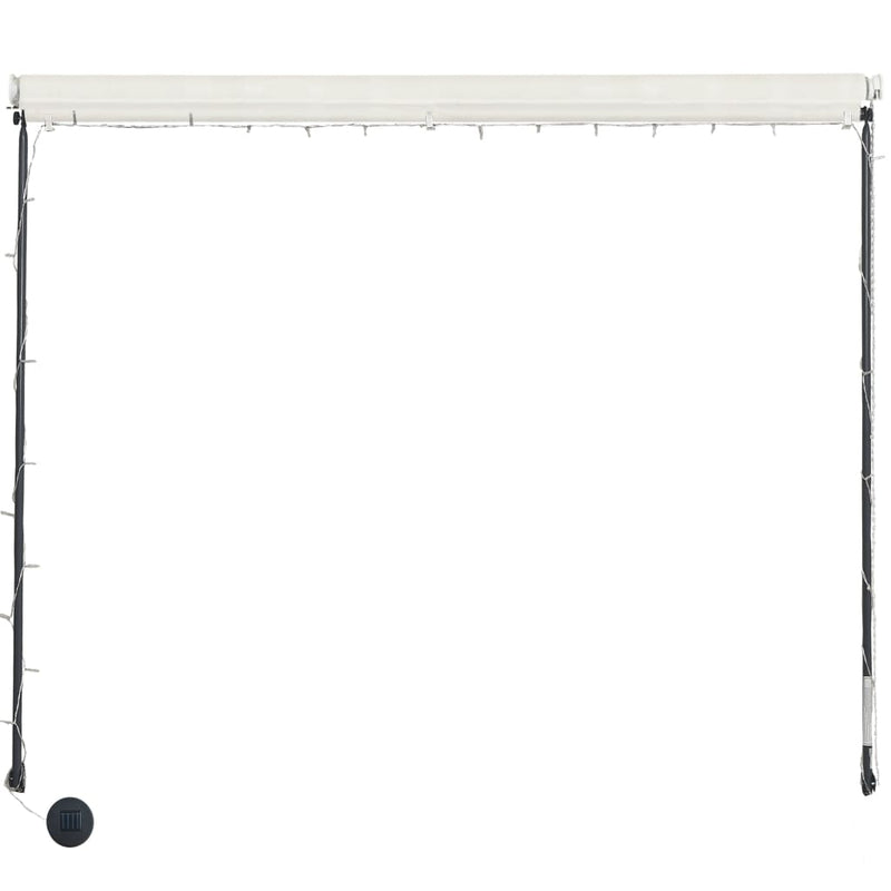 vidaXL Toldo Retráctil con LED y Revestimiento de PA, 350x150 cm, Crema - Image 7 of 15