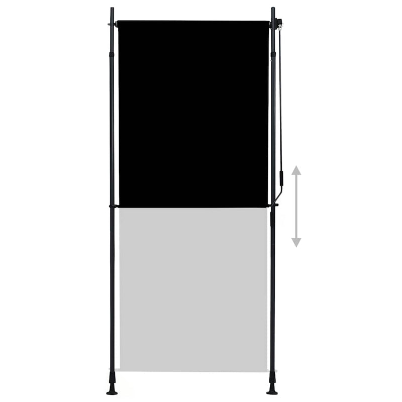 vidaXL Outdoor Roller Blind, 100x270 cm, Anthracite Polyester - Image 10 of 39